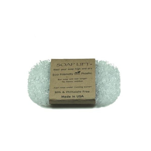 Soap Lift Soap Lift 9471178 0.25 x 4.5 x 3 in. Bio Plastic Bar Soap Saver - Crystal 9471178 - main
